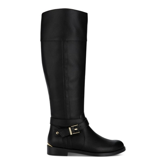 KENNETH COLE Womens Black Buckle Accent Wind Zip-Up Riding Boot 7