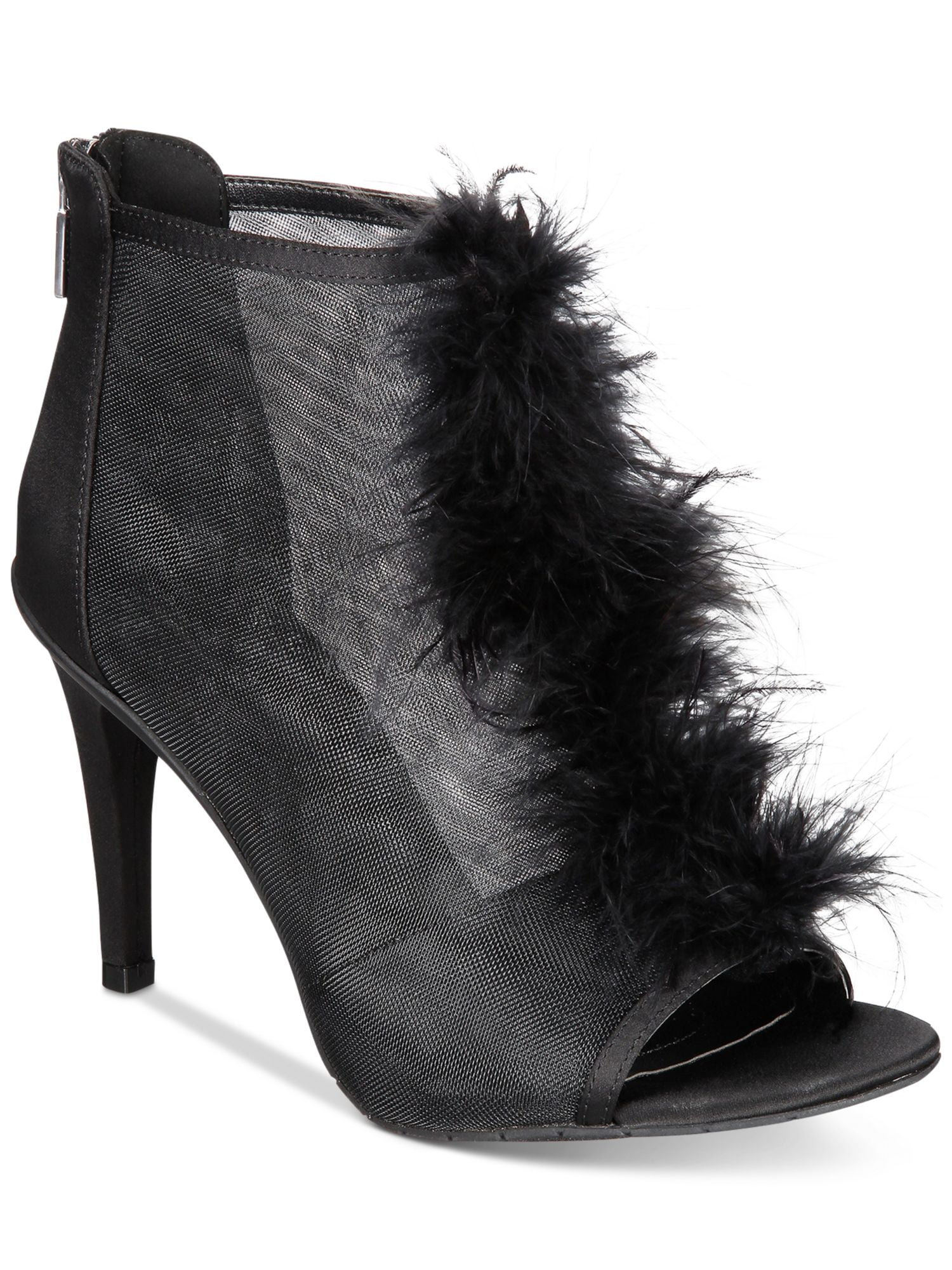 KENNETH COLE Womens Black Back Pull Tab Buckle Accent Stretch Corey Round Toe Block Heel Zip-Up Booties M