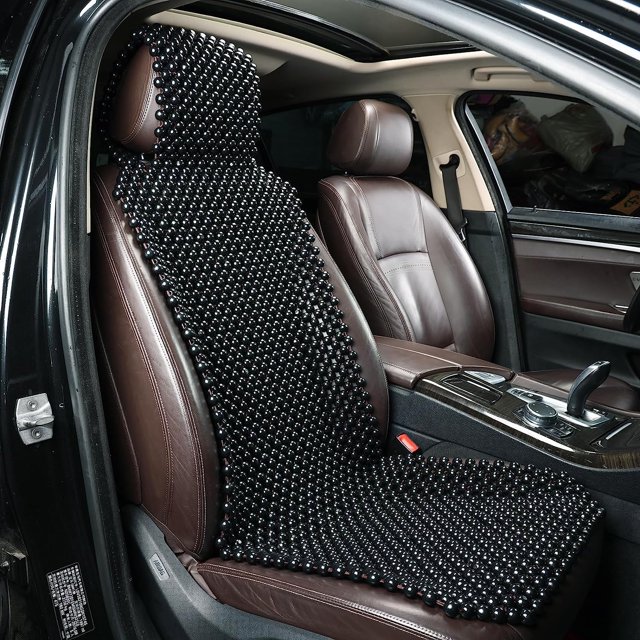 Free Shipping! KENNISI Natural Wooden Beaded Cooling Seat Cushion