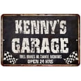 thumbnail image 1 of KENNY'S Garage Black Grunge Gift Sign 12x18 Decor Gift 112180005191, 1 of 1