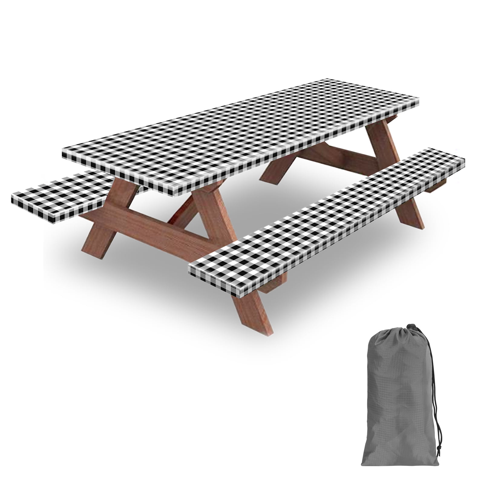 Table Backplate KENOBE, Picnic Table Cover and Bench Set, 96