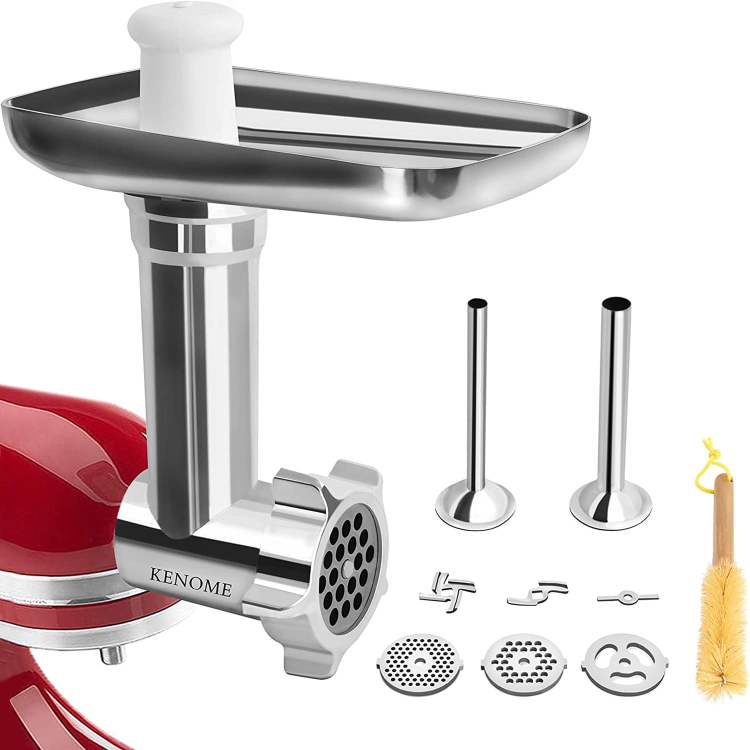https://i5.walmartimages.com/seo/KENOME-Metal-Food-Grinder-Attachment-KitchenAid-Stand-Mixers-Includes-2-Sausage-Stuffer-Tubes-Durable-Meat-KitchenAid-Silver-Stand-mixer-included_098cf158-cd59-4064-96e5-b2e839f748cc.db114c6f7d4833563310ea5564af7604.jpeg