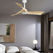 KENROYHOME Modern Ceiling Fan Light with Remote Control White