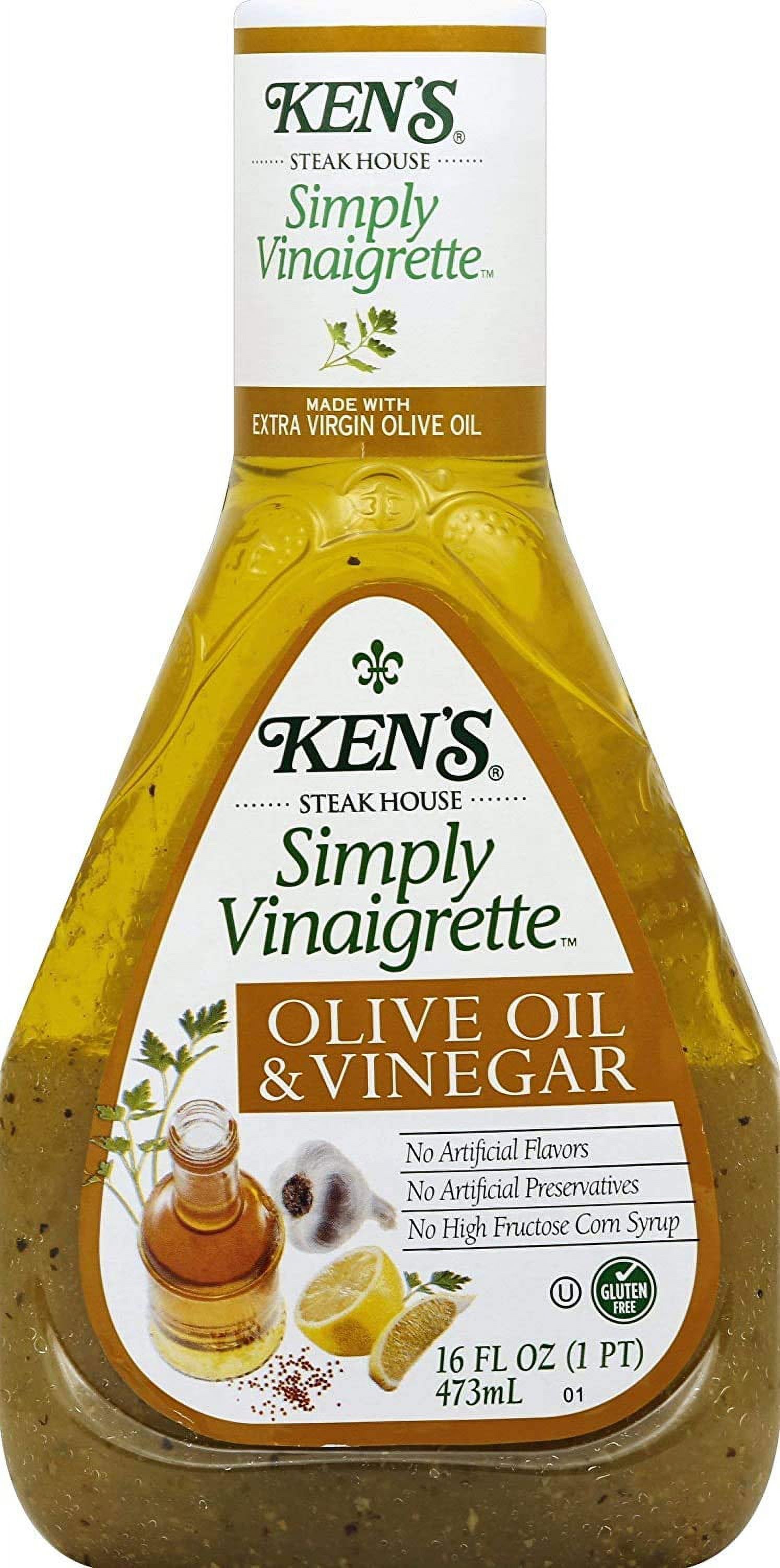 Kens Steak House Simply Vinaigrette Olive Oil & Vinegar Salad Dressing