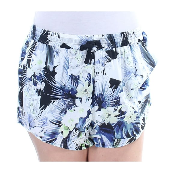 KENSIE Womens Blue Floral Cropped Short  Size: M
