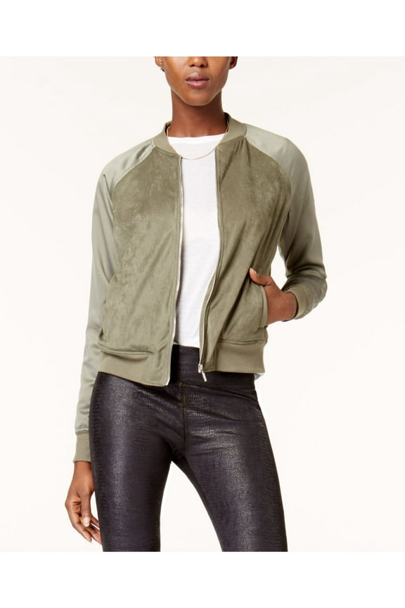 Green Velvet Bomber Jacket Size: XL