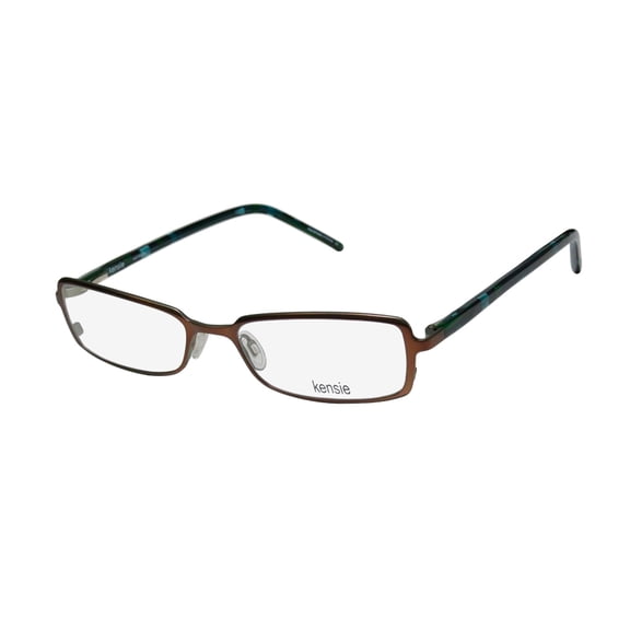 NEW KENSIE CURIOSITY WOMENS/LADIES DESIGNER FULL-RIM MATTE BROWN / MULTICOLOR AUTHENTIC LIGHT STYLE LIGHT WEIGHT FRAME DEMO LENSES 50-17-138 EYEGLASSES/EYEGLASS FRAME