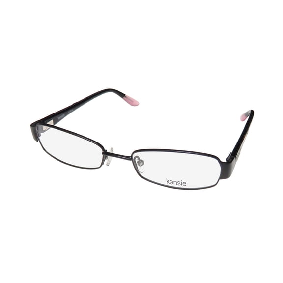 NEW KENSIE DRIFTING WOMENS/LADIES DESIGNER FULL-RIM BLACK AFFORDABLE AUTHENTIC FASHIONABLE HIP FRAME DEMO LENSES 49-17-135 FLEXIBLE HINGES EYEGLASSES/SPECTACLES