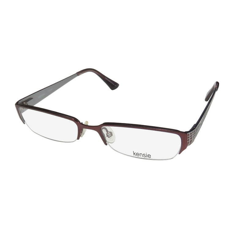 NEW KENSIE LISTEN WOMENS LADIES DESIGNER HALF RIM MERLOT AUTHENTIC TRENDY HIP FRAME DEMO LENSES 49 16 130 SPRING HINGES EYEGLASSES GLASSES Walmart
