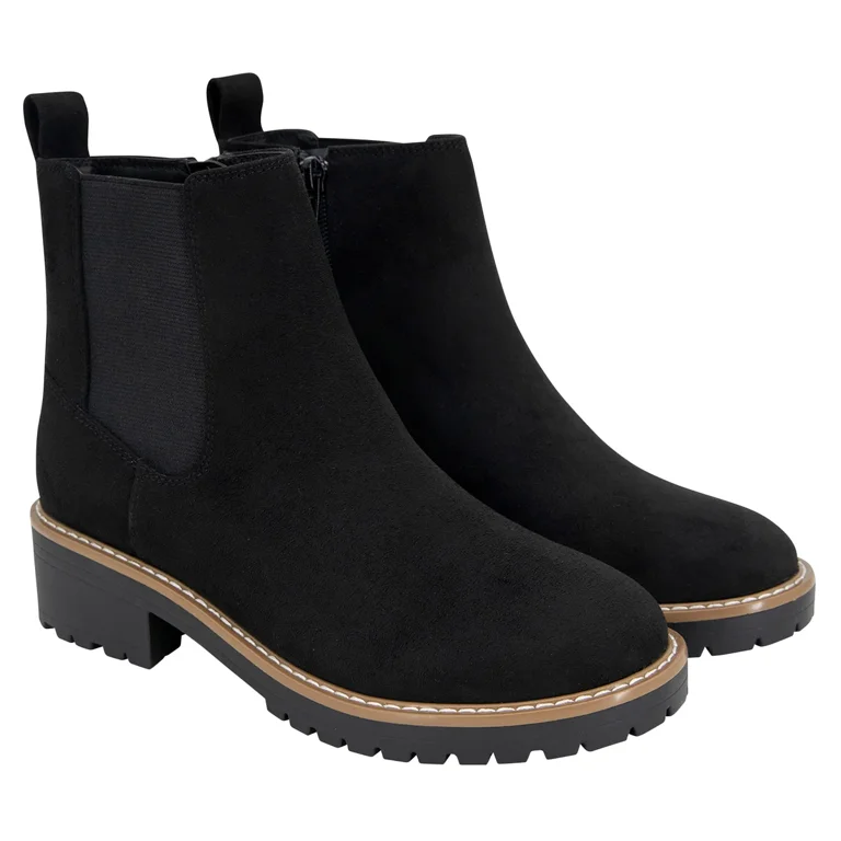 KENSIE Women Kayla Suede Boot In Black 6.5