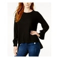 thumbnail image 1 of KENSIE Womens Black Long Sleeve Crew Neck Top M, 1 of 2