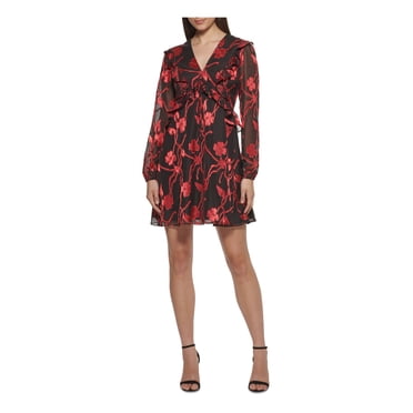 V-Neck Half-Sleeve Dress for Women – Bold Print & Effortless Comfort