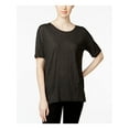 thumbnail image 1 of KENSIE Womens Black Sheer Short Sleeve Jewel Neck Top XS, 1 of 3
