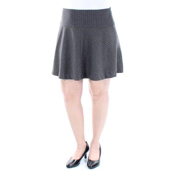 KENSIE Womens Gray Above The Knee A-Line Skirt  Size: L