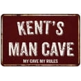 thumbnail image 1 of KENT'S Man Cave Sign Garage Mancave Decor Accessories Signs Vintage Retro Rustic Tin Wall Art Name Home Beer Dads Gift 8 x 12 Matte Finish Metal 108120003078, 1 of 1