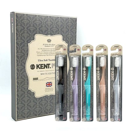 KENT SIGNATURE ROYAL ULTRA SOFT TOOTHBRUSH - WHITE EDITION (SET OF 5)