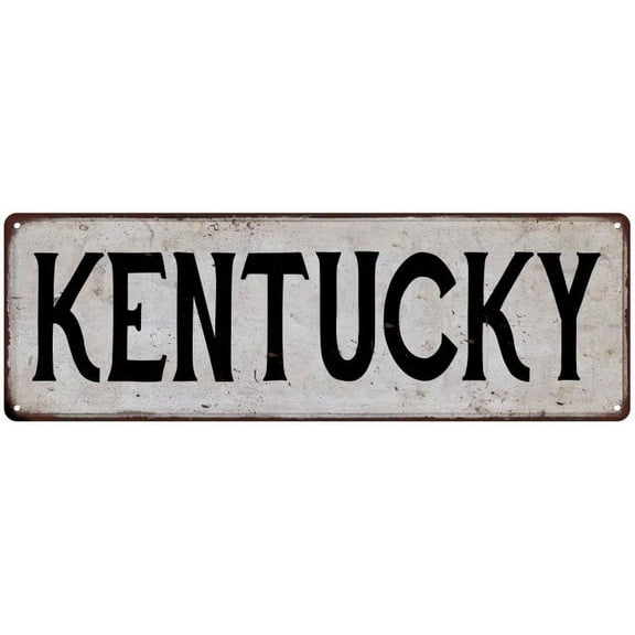 KENTUCKY Vintage Look Rustic Metal 6x18 Sign City State 206180041158