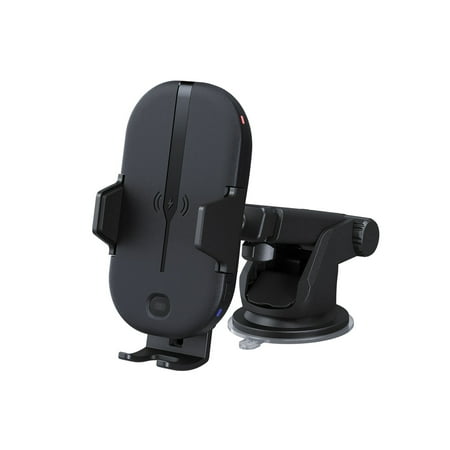 Kenwood - Motorized Clamping Qi Charging Phone Mount - Black