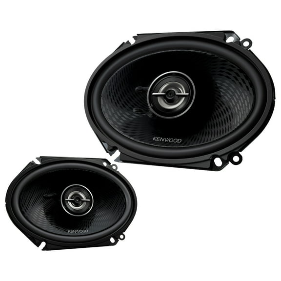 KENWOOD Custom Fit KFC-C6898RS 6 x 8 Inch 360 Watt Max Power Full Range Speakers Black, 2 Pack