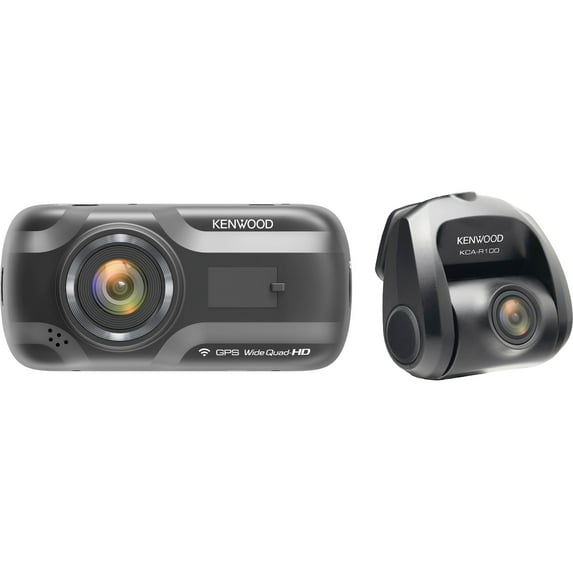 KENWOOD DRV-A501WDP Dual-Camera Wide-Quad HD Drive Recorder with 3-Inch LCD, Wi-Fi, and GPS