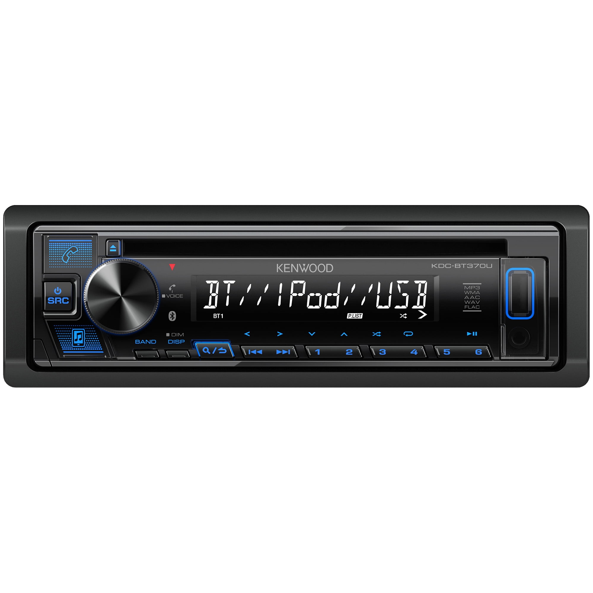 KENWOOD KDC-BT370U CD Car Stereo Receiver with Bluetooth, AM/FM Radio,  Front High Power USB 