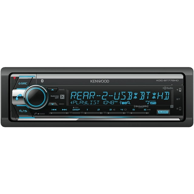KENWOOD KDC-BT772HD Single-DIN In-Dash AM/FM CD Receiver with Bluetooth, HD Radio & SiriusXM Ready
