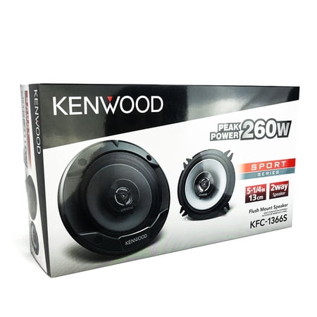 KENWOOD Sport Series Coaxial Speakers (5.25", 2 Way, 250 Watts), KFC-1366S