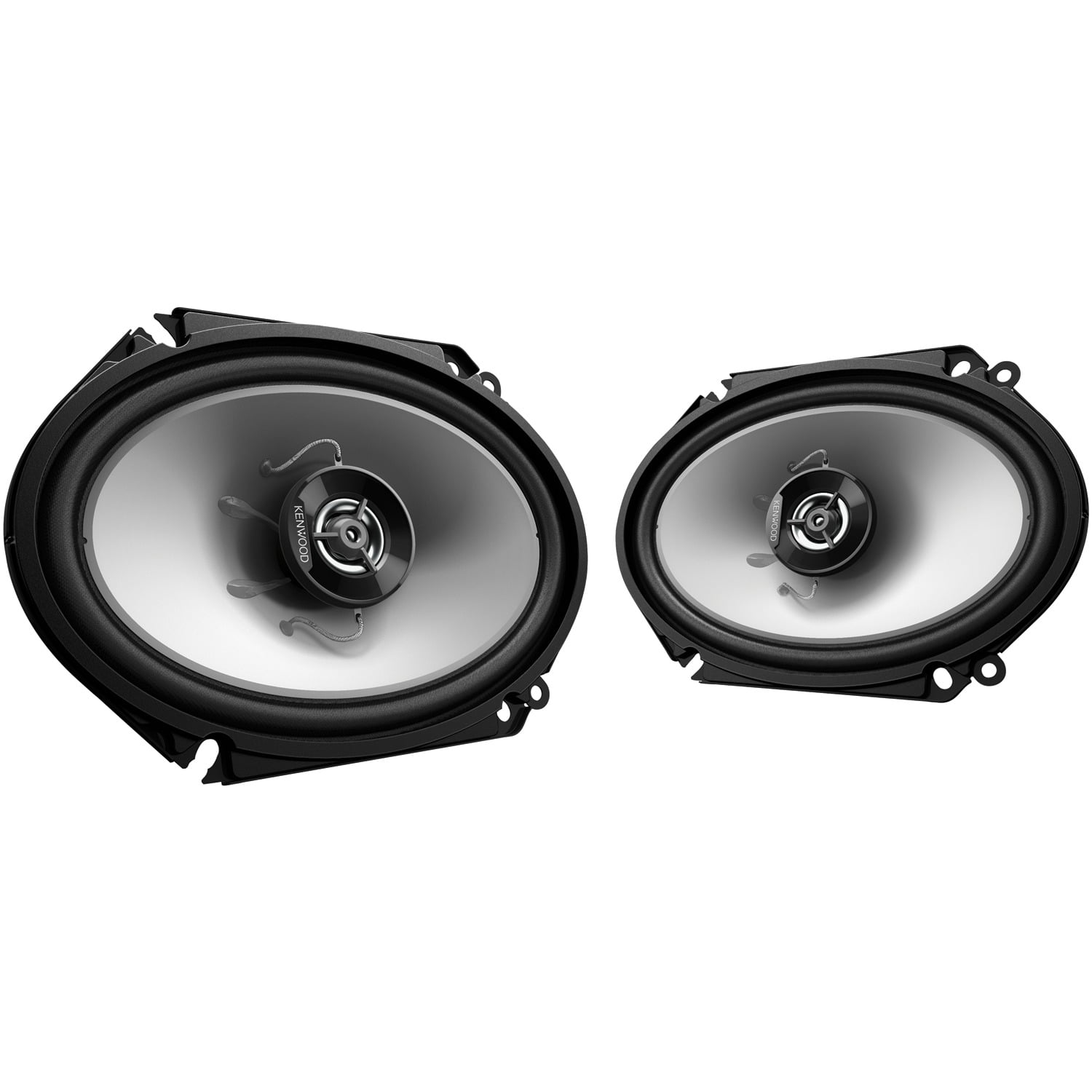 KENWOOD Sport Series KFC-6866S 6in. x 8in. 250W 2-Way Full-Range Coaxial Speakers, Black, 2 Pack