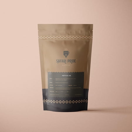 Safari Pride Coffee | Kenya AA Coffee Premium Whole Bean Roast | Smooth Medium Roast with Bright Fruity Citrus Notes | Gourmet Sustainable Direct Trade African Coffee |12 oz Bag | Whole Bean