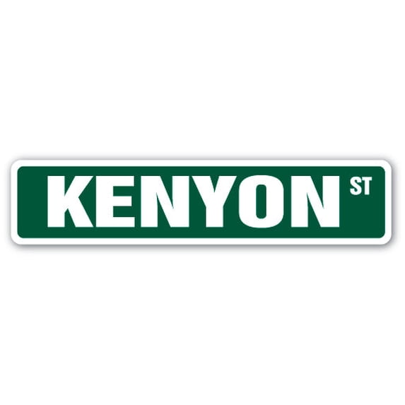 KENYON Street Sign Childrens Name Room Sign | Indoor/Outdoor | 18" Wide