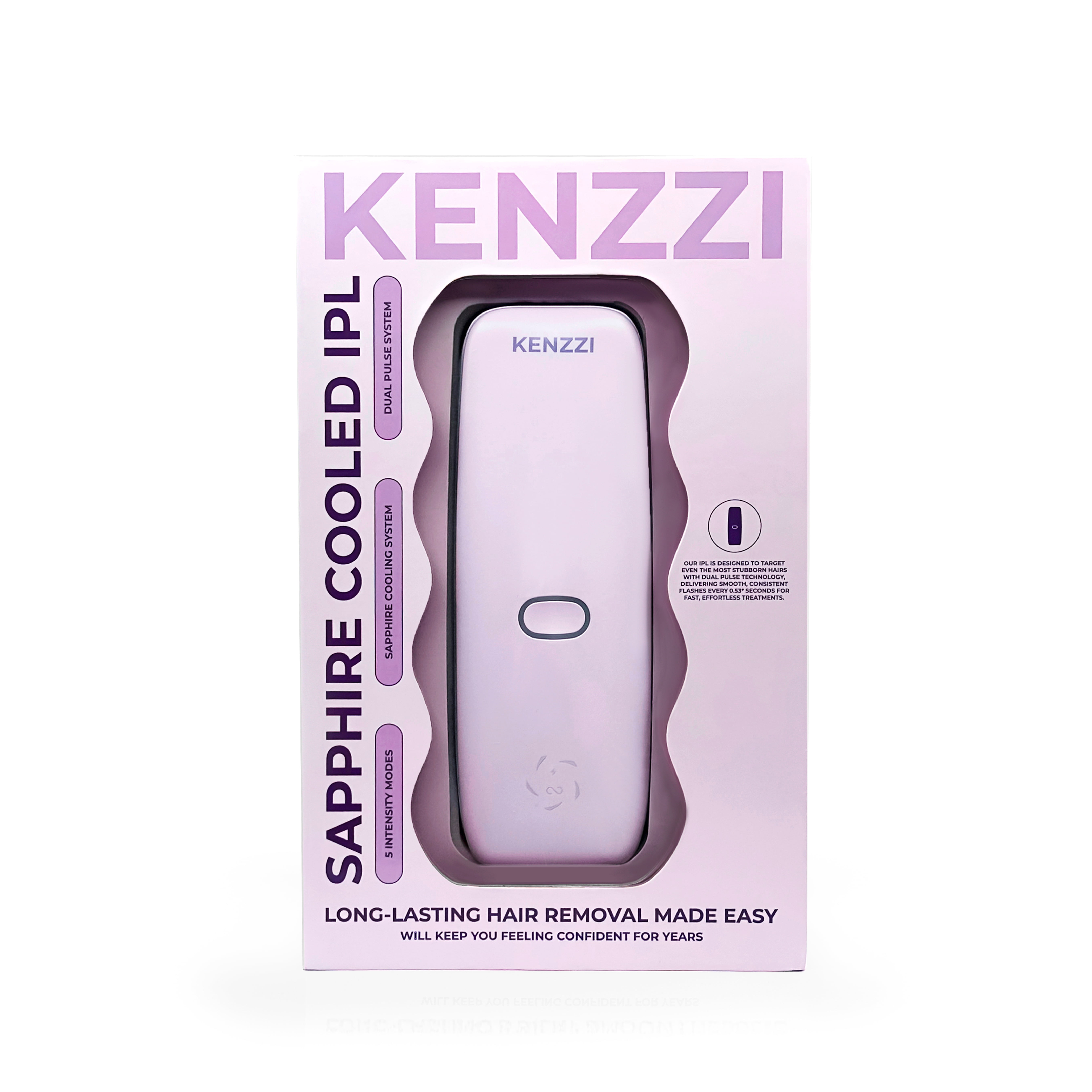 KENZZI ICE Cooling IPL Hair Removal Device for Face and Body with