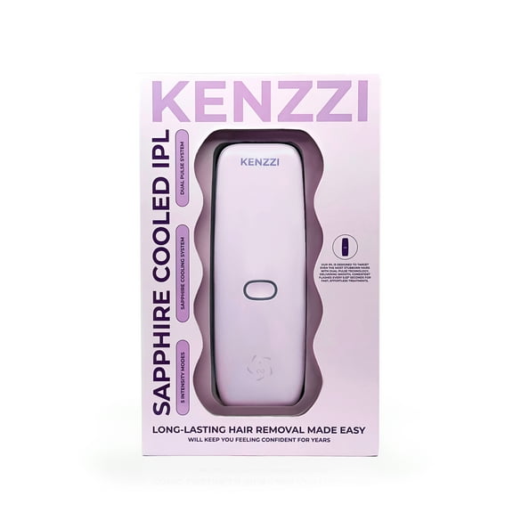 KENZZI ICE Cooling IPL Hair Removal Device for Face and Body with Sapphire Cooling, 5 Energy Levels