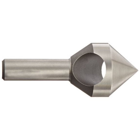KEO 53516 Cobalt Steel Single-End Countersink, Uncoated (Bright) Finish, 82 Degree Point Angle, Round Shank, 1/2" Shank Diameter, 1-1/4" Body Diameter