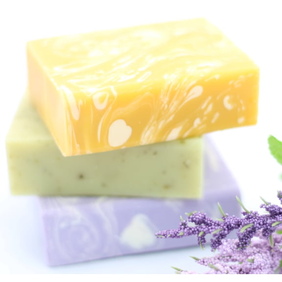 KEOMI NATURALS - Organic Handmade Soap Gift Set - 3 Full Size Bars - Comes Boxed, Gift Wrapped in Cellophane w/ Satin Bow & Floral Embellishment (GS 2)