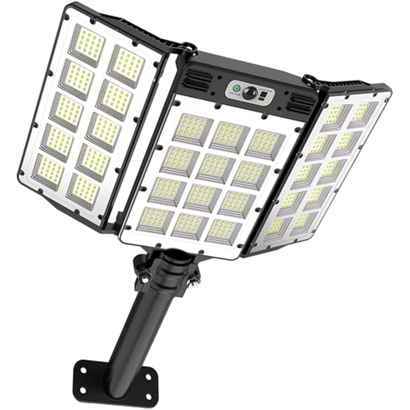 KEPEAK Solar Street Lights,6000mAh 800LED Motion Sensor Outdoor Lights with Remote Control, IP66 Waterproof Adjustable Flood Light Outdoor for Yard, Garden, Pathway