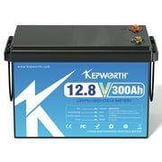 KEPWORTH 12.8V 300Ah LiFePO4 Battery, Rechargeable Lithium Batteries, 4000+ Deep Cycles, Grade A Lithium Iron Phosphate Cells, for Golf carts, Trolling Motor, Boat, Rv, Solar, Off-Grid