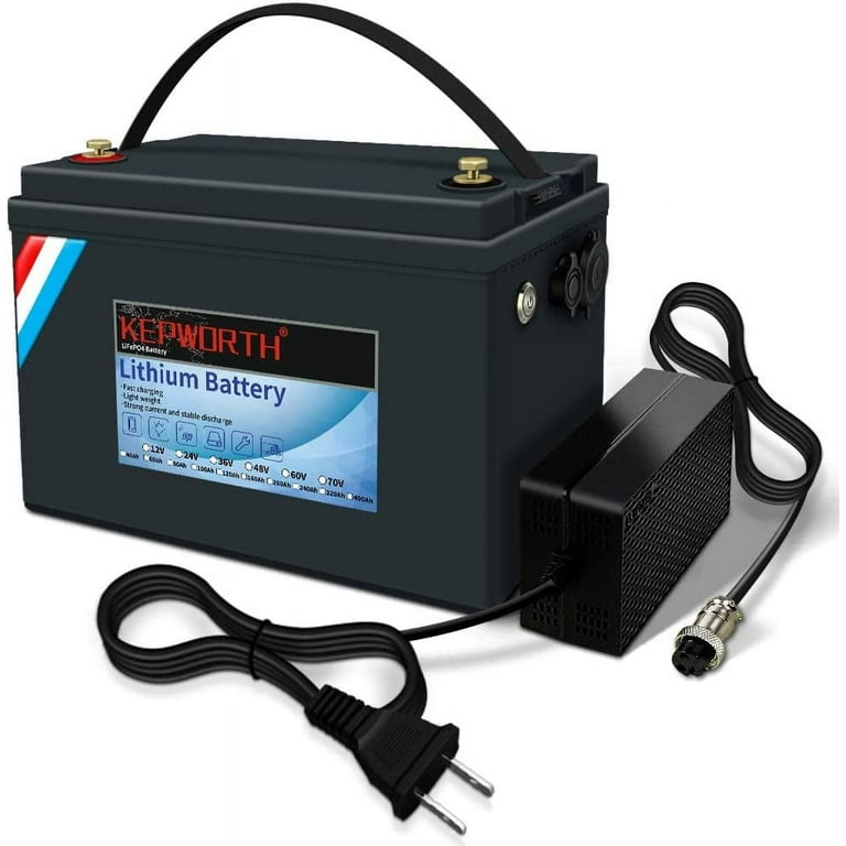 KEPWORTH 12V LiFePO4 Battery 100Ah, Lithium Batteries with 100A BMS, 4000+  Rechargeable Deep Cycles, widely Used for Marine, Camper, RV, Solar Power,  Household Appliances etc 