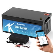 KEPWORTH 48V LiFePO4 Battery 135Ah, Lithium Batteries with 200A BMS, Rechargeable Deep Cycle, widely used for Trolling Motor, Marine, Camper, RV, Solar Power, Off Grid, Lawn Mower