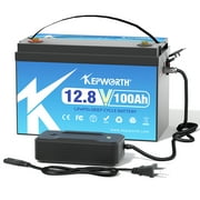 KEPWORTH LiFePO4 12V 100Ah Lithium Battery for Solar Marine Trolling Motor