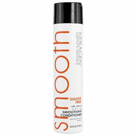 KERAGEN - Smoothing Conditioner with Keratin and Collagen for All Hair Types, Sulfate Free, 10 Oz - Moisturizes, Strengthens, Protects Color and Repair - Panthenol, Vitamins, and Jojoba Oil