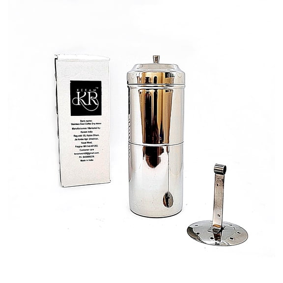 KERAM 304 Stainless Steel South Indian Filter Coffee Maker, 5.1oz (150ml)