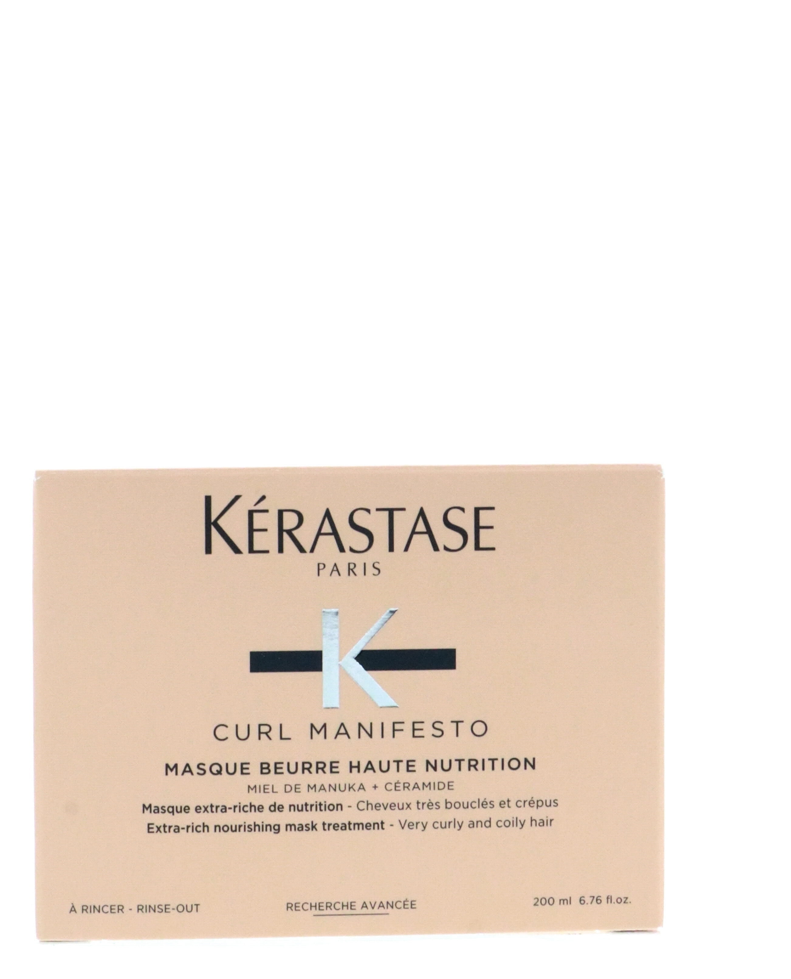 KERASTASE Curl Manifesto Beurre Haute Nutrition Hair Mask | Strengthens & Prevents Breakage | Adds Softness & Shine | For All Wavy, Curly, Very Curly & Coily Hair | 6.8 Fl Oz