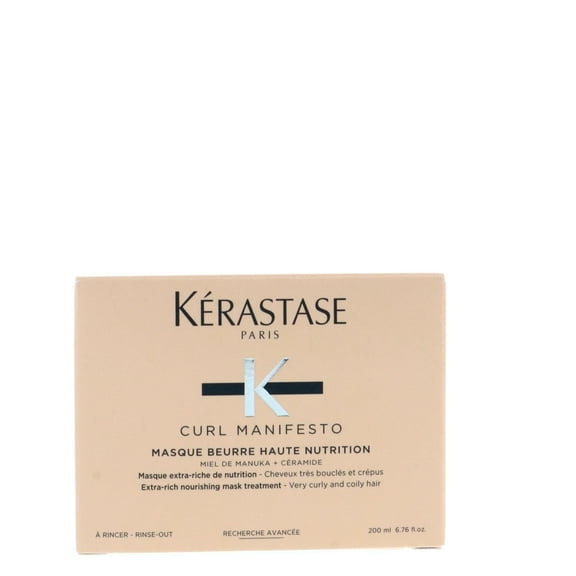 KERASTASE Curl Manifesto Beurre Haute Nutrition Hair Mask | Strengthens & Prevents Breakage | Adds Softness & Shine | For All Wavy, Curly, Very Curly & Coily Hair | 6.8 Fl Oz