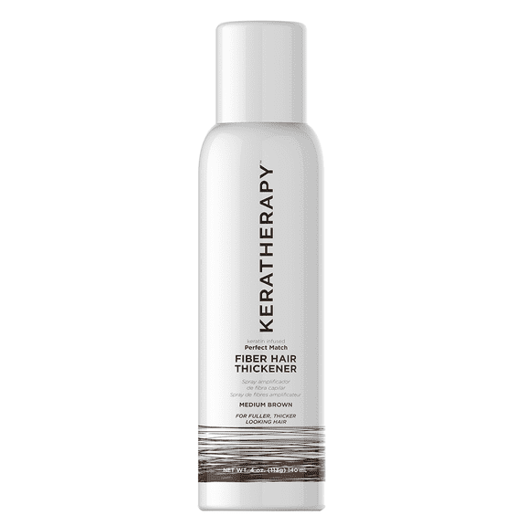 KERATHERAPY PERFECT MATCH FIBER HAIR THICKENER Medium Brown 4 oz