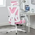 thumbnail image 1 of KERDOM Ergonomic Office Chair Desk Chair Comfortable Mesh Gaming Computer Swivel Rolling Chair, High Back Office Chair with Wheels, Headrest, 3D Armrest and Lumbar Support Home Office Desk Chair Pink, 1 of 16