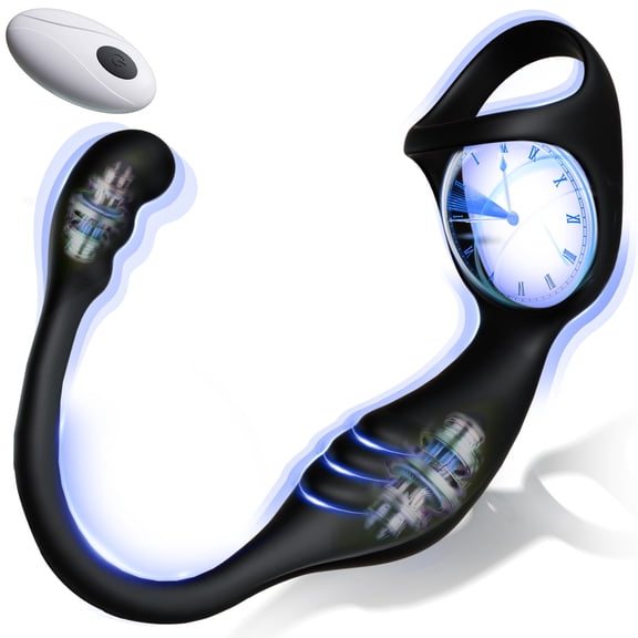 KERERO Anal Vibrator with Vibrating Penis Ring,10 Intense Vibrating Male Sex Toy, Remote Control Penis Ring Vibrators Couple Sex Toys