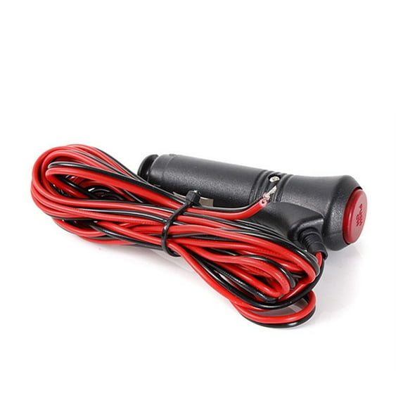 KERISTE 12V/24V Male Car Cigarette Lighter Socket Plug Connector Adapter Switch Cable