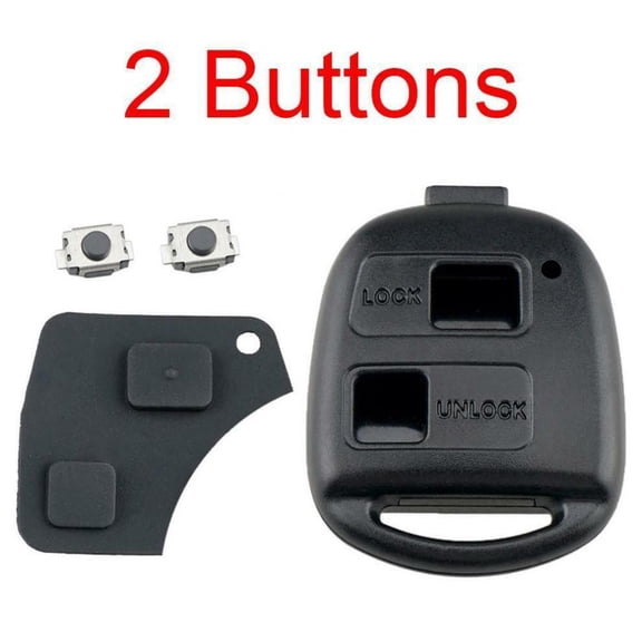 KERISTE 2 Button Pad Switch Remote Car Key Shell Case Replacement Fit for Toyota