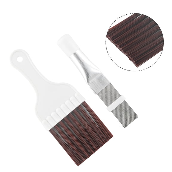 KERISTE 2 Pcs Air Conditioner Fin Repair Comb Cleaner Ac Condenser Metal Coil Brush