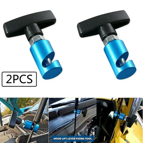 KERISTE 2Pcs Car Hood Lift Rod Support Clamp Shock Prop Strut Stopper Retainer Tool